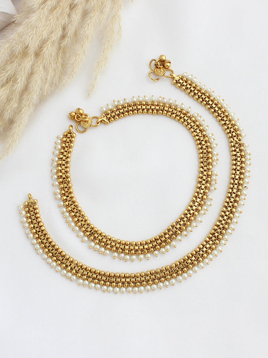 Aditri Anklet Payal -Gold