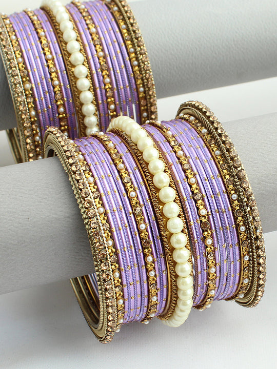 Feriha Bangle Set / Stack-Lavender