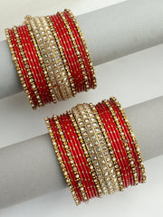 Begum Bangle Set / Stack-Red