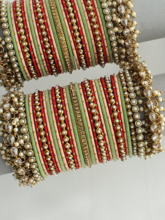 Avina Bangle Set / Stack-Multicolor