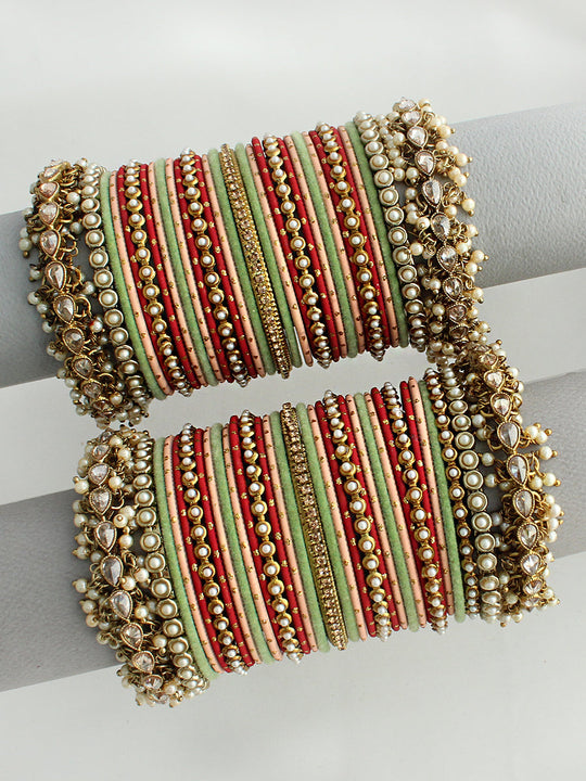 Avina Bangle Set / Stack-Multicolor