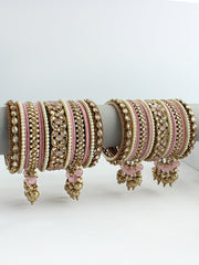 Sitashi Bangle Set / Stack-Pastel Pink