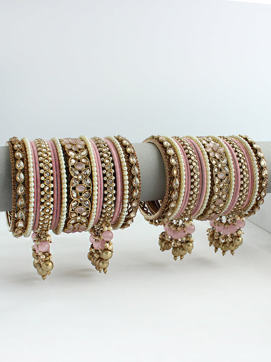 Sitashi Bangle Set / Stack-Pastel Pink