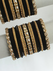 Neha Bangle Set / Stack-Black