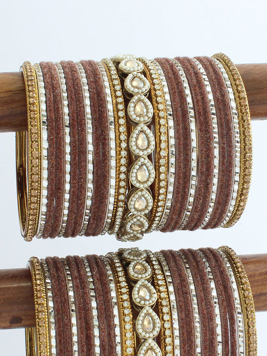 Khushboo Bangle Set / Stack-Brown