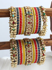 Sonam Bangle Set / Stack-Multicolor