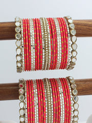 Uma Bangle Set / Stack-Pink 