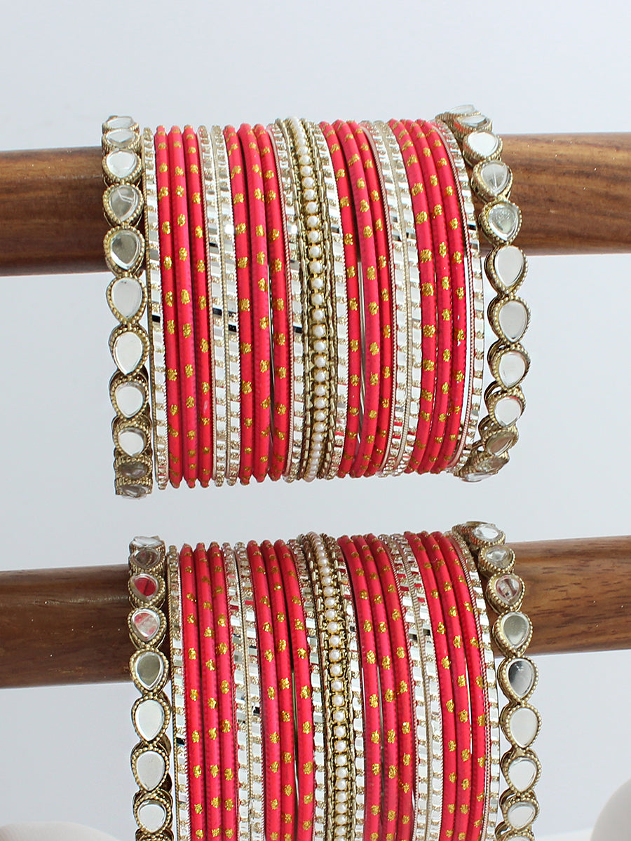 Uma Bangle Set / Stack-Pink 