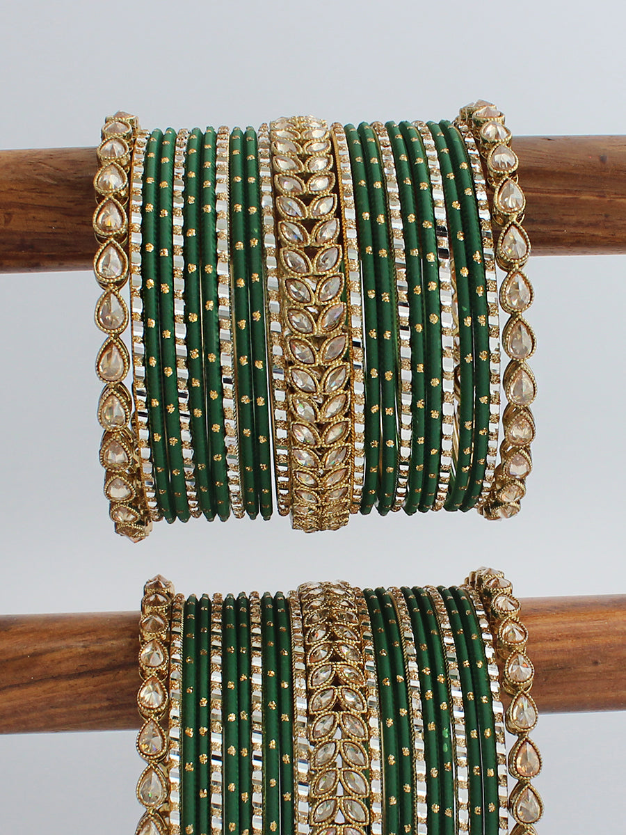 Divyanshi Bangle Set / Stack
-green 