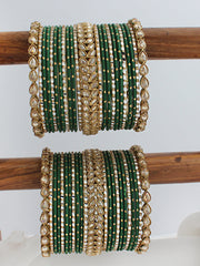 Divyanshi Bangle Set / Stack
-Green 