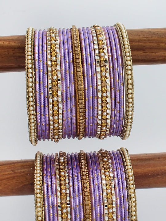 Amrita Bangle Set / Stack-Lavender 