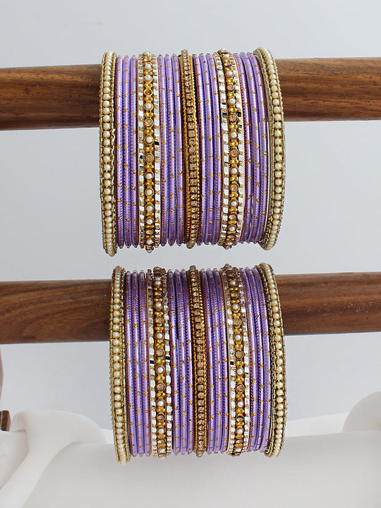 Amrita Bangle Set / Stack-Lavender 