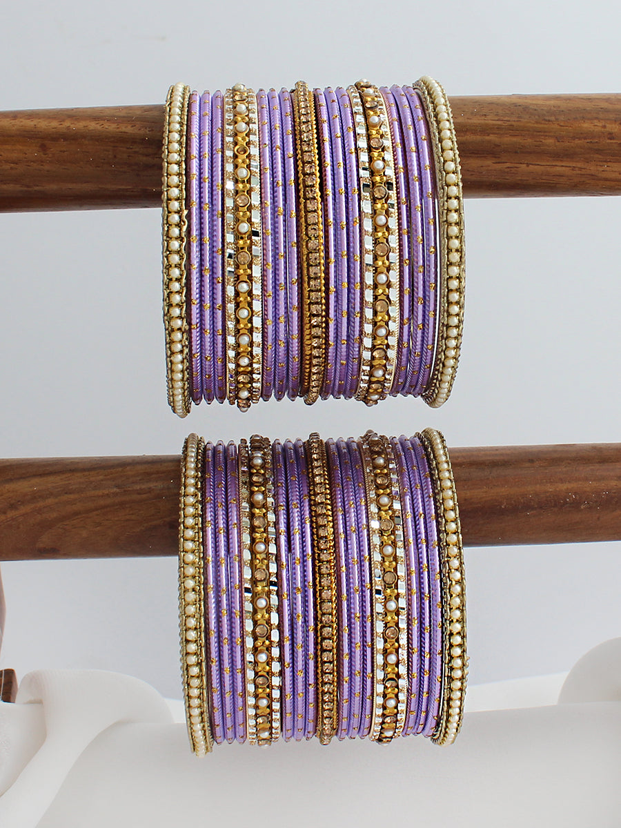 Amrita Bangle Set / Stack-Lavender 