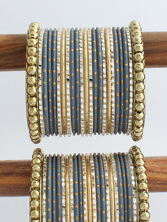 Ushan Bangle Set / Stack-Grey 