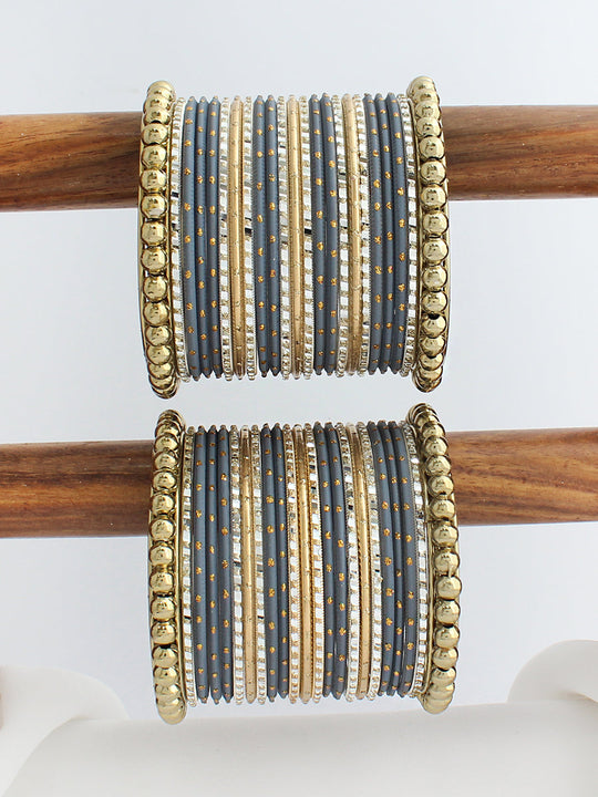 Ushan Bangle Set / Stack-Grey 