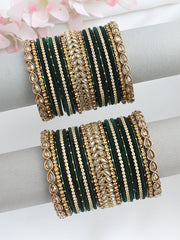 Anushri Bangle Set / Stack-Green 