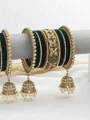 Mirisha Bangle Set / Stack-Green