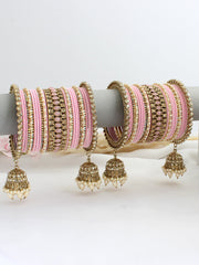 Virisha Bangle Set / Stack-Pastel Pink
