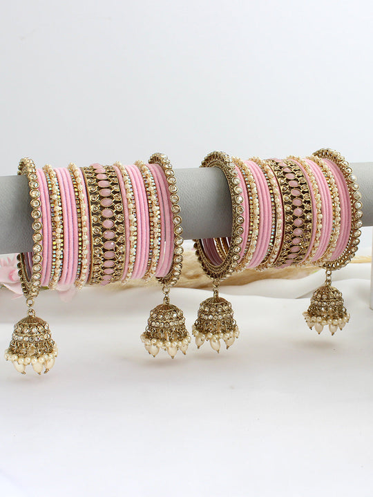 Virisha Bangle Set / Stack-Pastel Pink