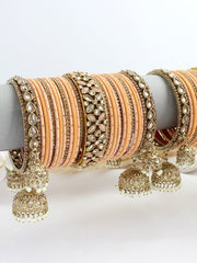 Shairy Bangle Set / Stack -Peach 