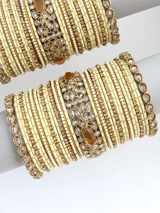 Anaya Bangle Set / Stack-Ivory 