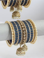Harika Bangle Set / Stack-Blue