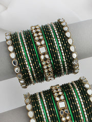Mrinali Bangle Set / Stack-Green