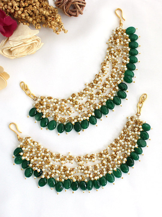 Akshita Ear Chain / Kaanchain -Green