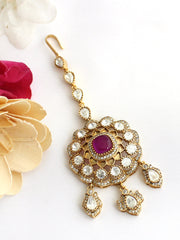 Neeti Maang Tikka-Purple