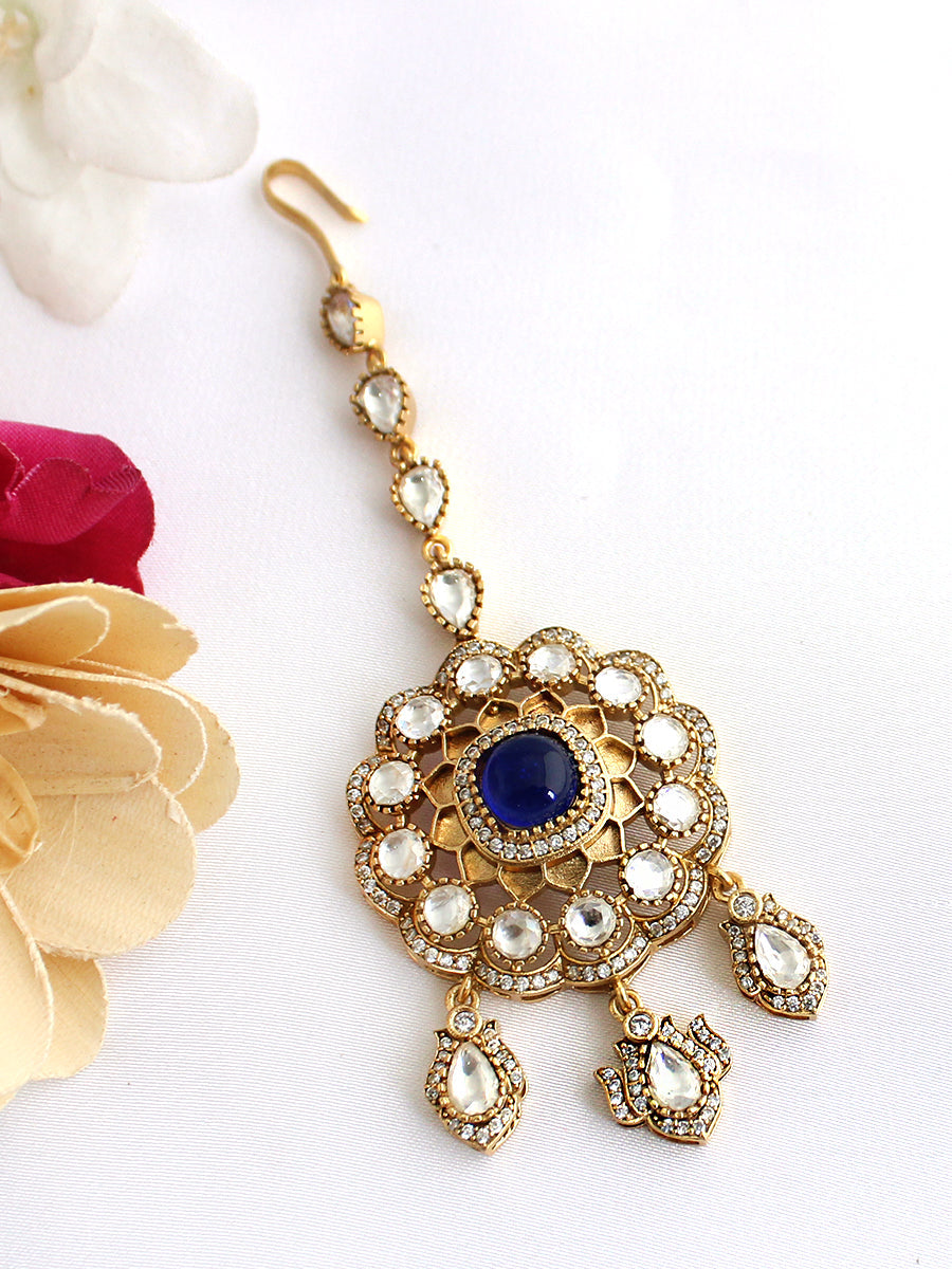 Neeti Maang Tikka-Blue