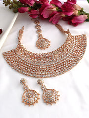 Hazel Bib Necklace Set-Rose Gold