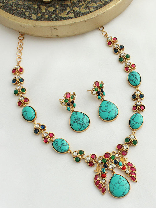 Sanvika Necklace Set -Multicolor