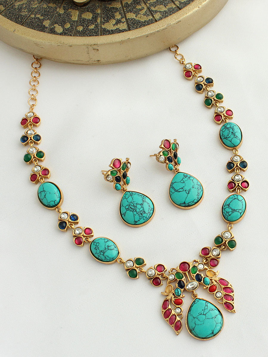 Sanvika Necklace Set -Multicolor