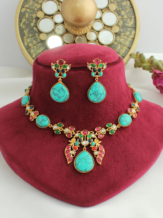 Sanvika Necklace Set -Multicolor