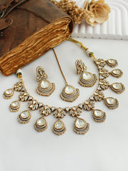 Rhea Necklace Set-White