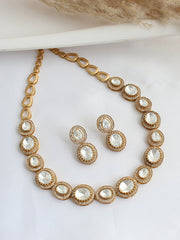 Ahanvi Necklace Set-White