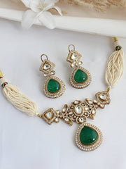 Siyara Choker Necklace Set-green